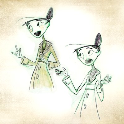 Sketchbook Study - Character Design in Colored Pencils